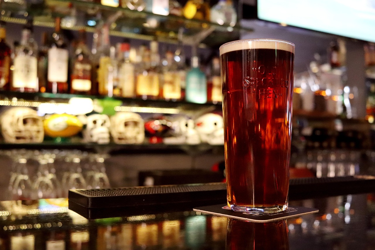 Traditional British pub interior