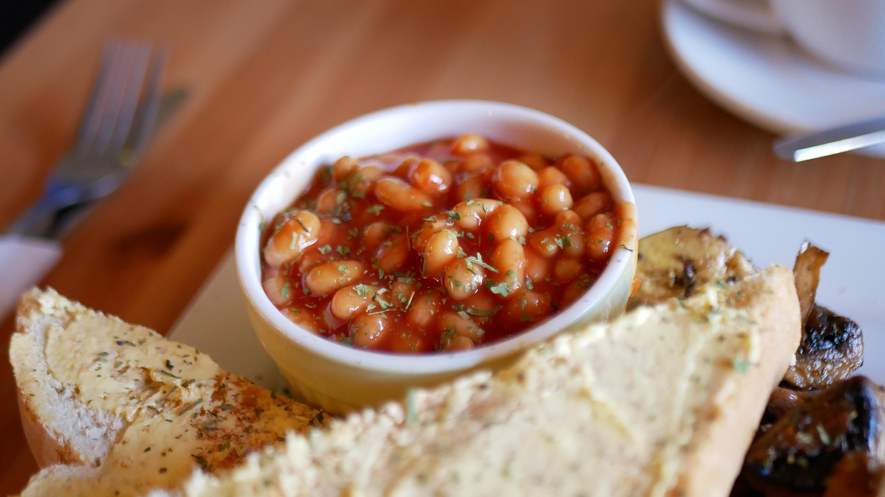 British gourmet food spread with artisan breads cheeses and produce